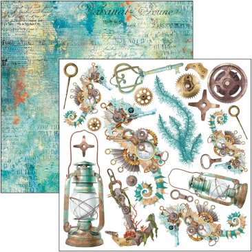 Ciao Bella Papers -6" x 6"Fussy Cut  Paper Pad Coral Reef