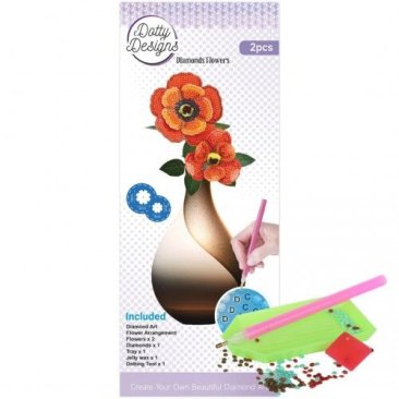 *NEW*  Dotty Design Diamond Flower Set -Orange