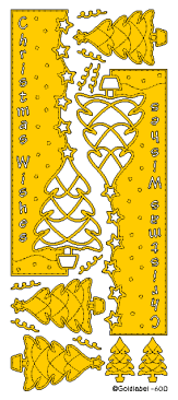 Christmas  Outline Sticker -Tree Border PURPLE/SILVER