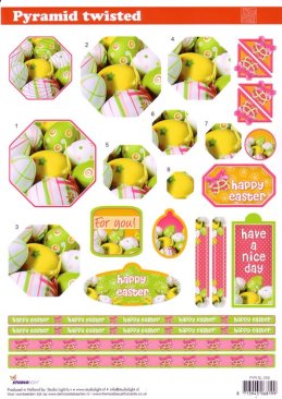 Crafts-Too-Studio Light- Happy Easter Pyramid  Twisted 3D Sheet