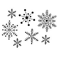 Woodware Clear Stamp - Snowflake Medley