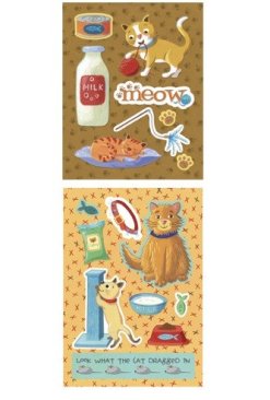 ATD Paws and Claws Embossed Stickers-Cats