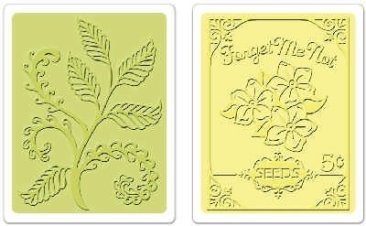 *SALE* Sizzix Textured Impressions Embossing Folders-2PK Ferns & Seed Packet Set