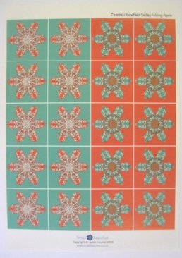 Jackie Henshall Teabag Paper - Christmas Snowflake (5 sheets)