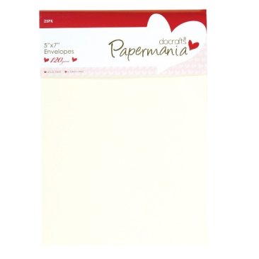 Papermania Envelopes 5" x 7" - Cream  25 Pack