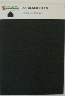 A4 Smooth Black Card 250GSM - 10 Sheet Pack