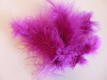 Fluffy Marabou Feathers - FUCHSIA  (12228-2807)