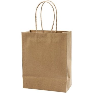 Kraft Recycle Paper Bag with Handle 23cm (10pk)
