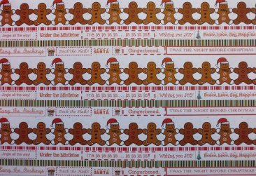 Gingerbread Men and Caption A4 Background Paper