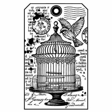 Stamperia Natural Rubber Stamp Little Cage