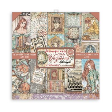 Stamperia Lady Vagabond Lifestyle 12x12 inch Paper Pack