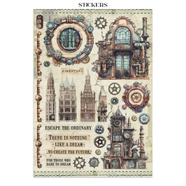 Stamperia  Junk  Journal Ephemera Book - Voyages Fantastiques