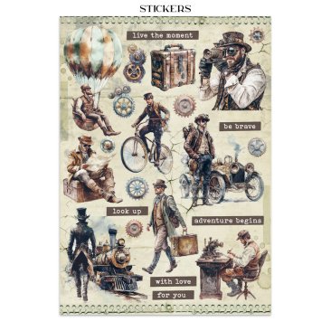 Stamperia  Junk  Journal Ephemera Book - Voyages Fantastiques