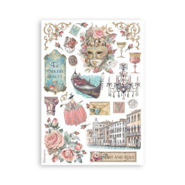 *NEW* Stamperia A5 Washi Pad 8 sheets Venice - City of Art