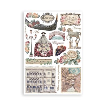 *NEW* Stamperia A5 Washi Pad 8 sheets Venice - City of Art