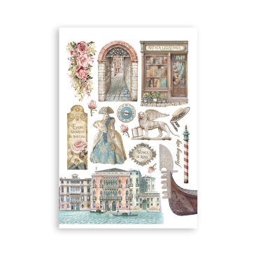 *NEW* Stamperia A5 Washi Pad 8 sheets Venice - City of Art