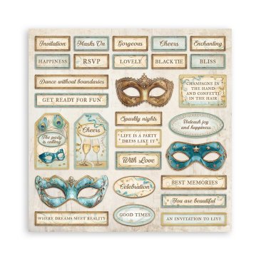 Stamperia Masquerade 12x12 inch Scrapbooking Pad