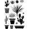 Card-io Clear Combinations Stamp Set - Pots and Prickles Clear Stamps